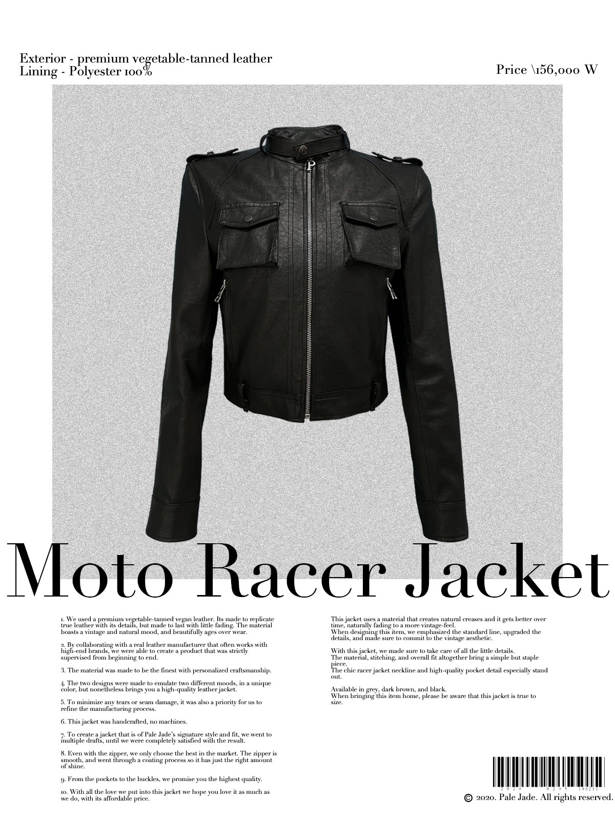 Moto Racer Jacket - Black