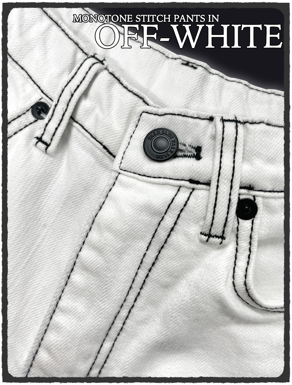 Monotone Stitch Pants In WHITE