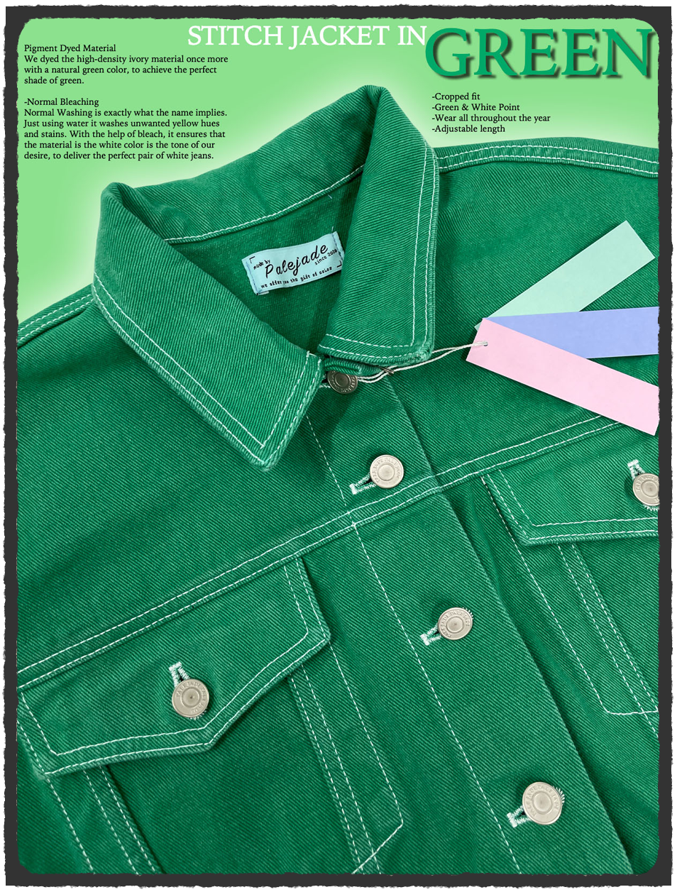 Stitch Jacket In GREEN