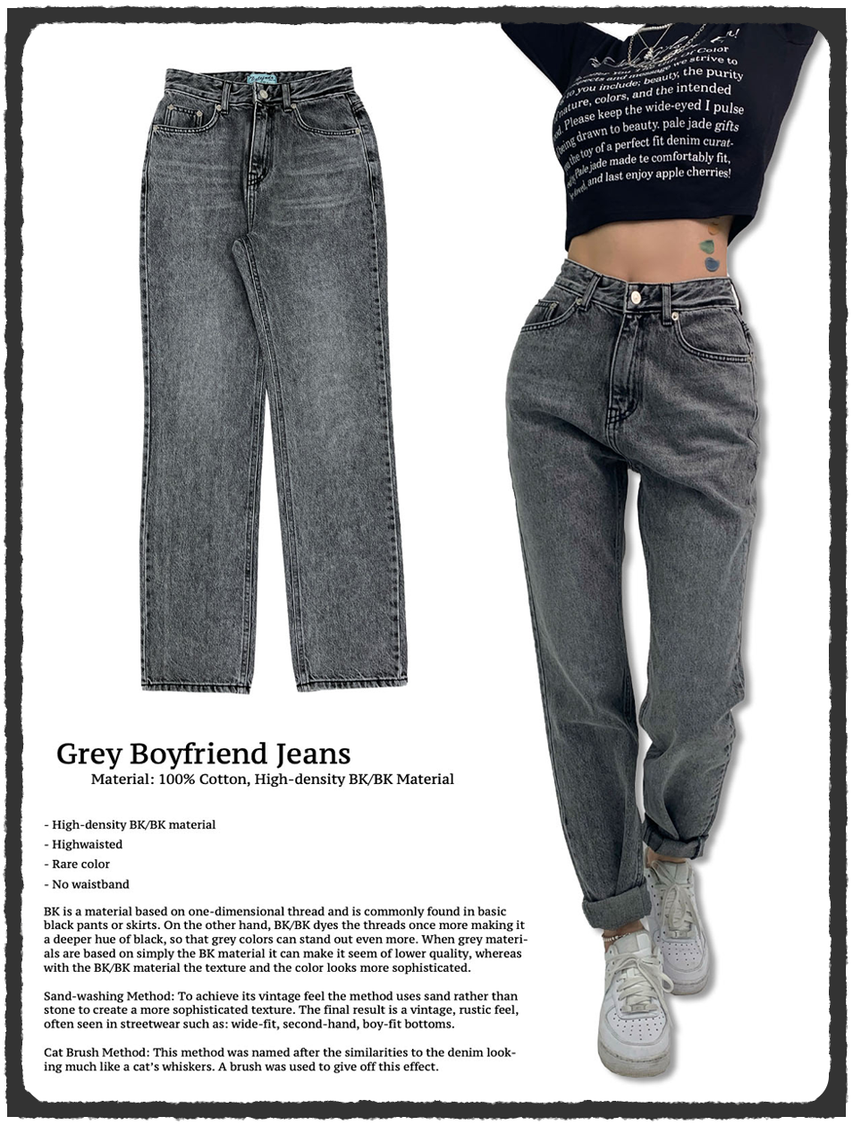 Grey Boyfriend Jeans