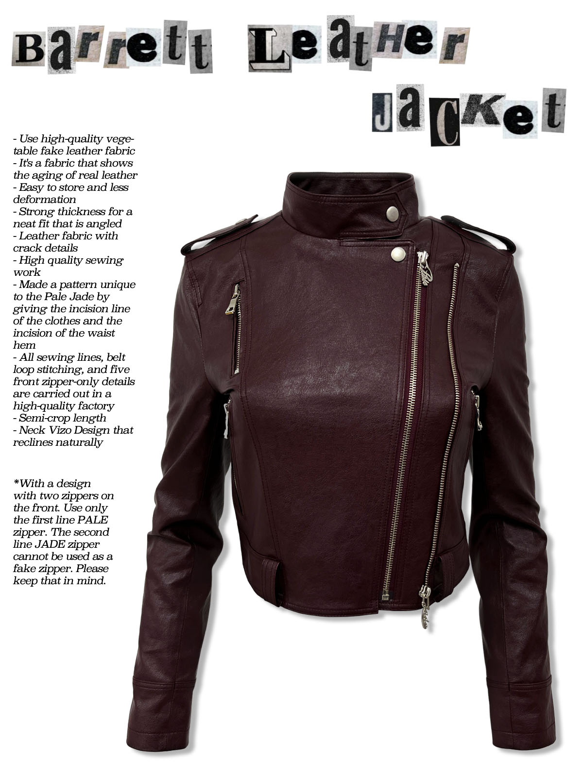 Barrett Leather Jacket - burgundy