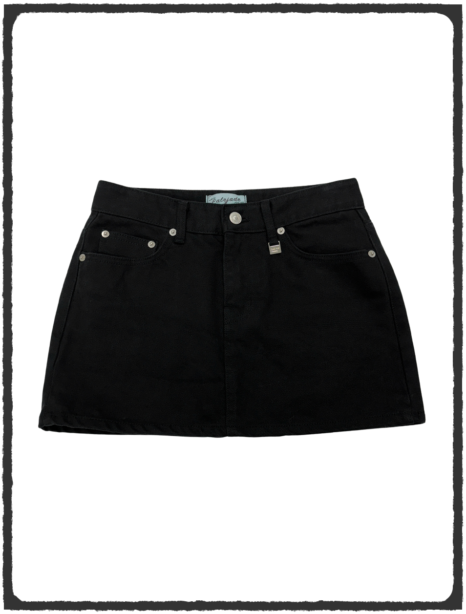 Black Cotton Micro Skirt