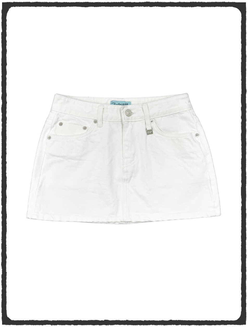 White Cotton Micro Skirt